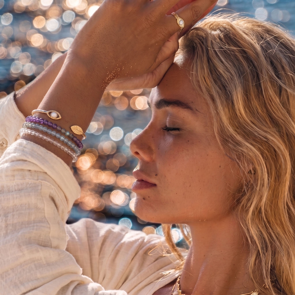 Aquarius Cosmic Innovation 4-Piece Bracelet Stack | Zodiac Visionary Set