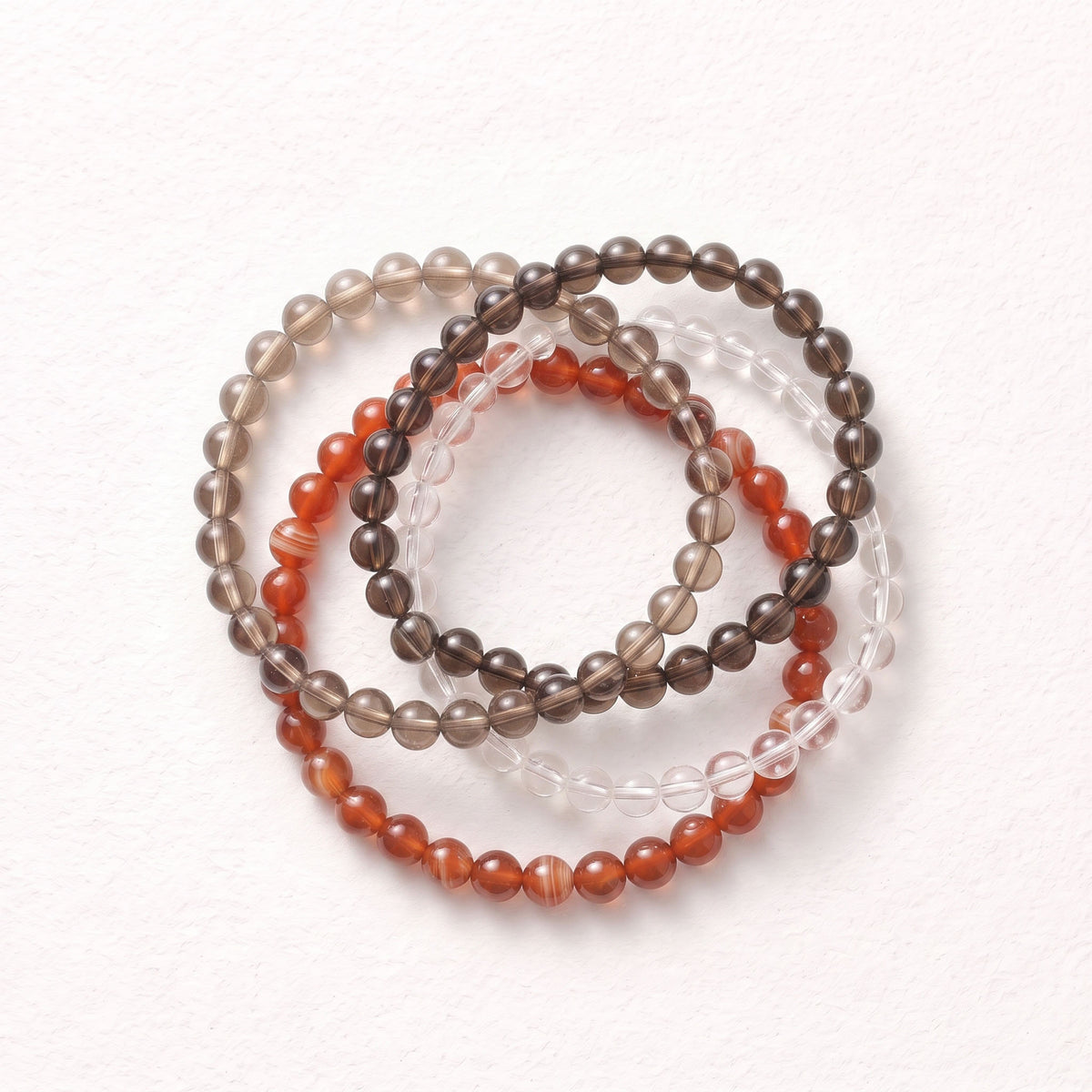 Root Chakra Grounding 4-Piece Bracelet Stack | Earth Anchor & Protection Set