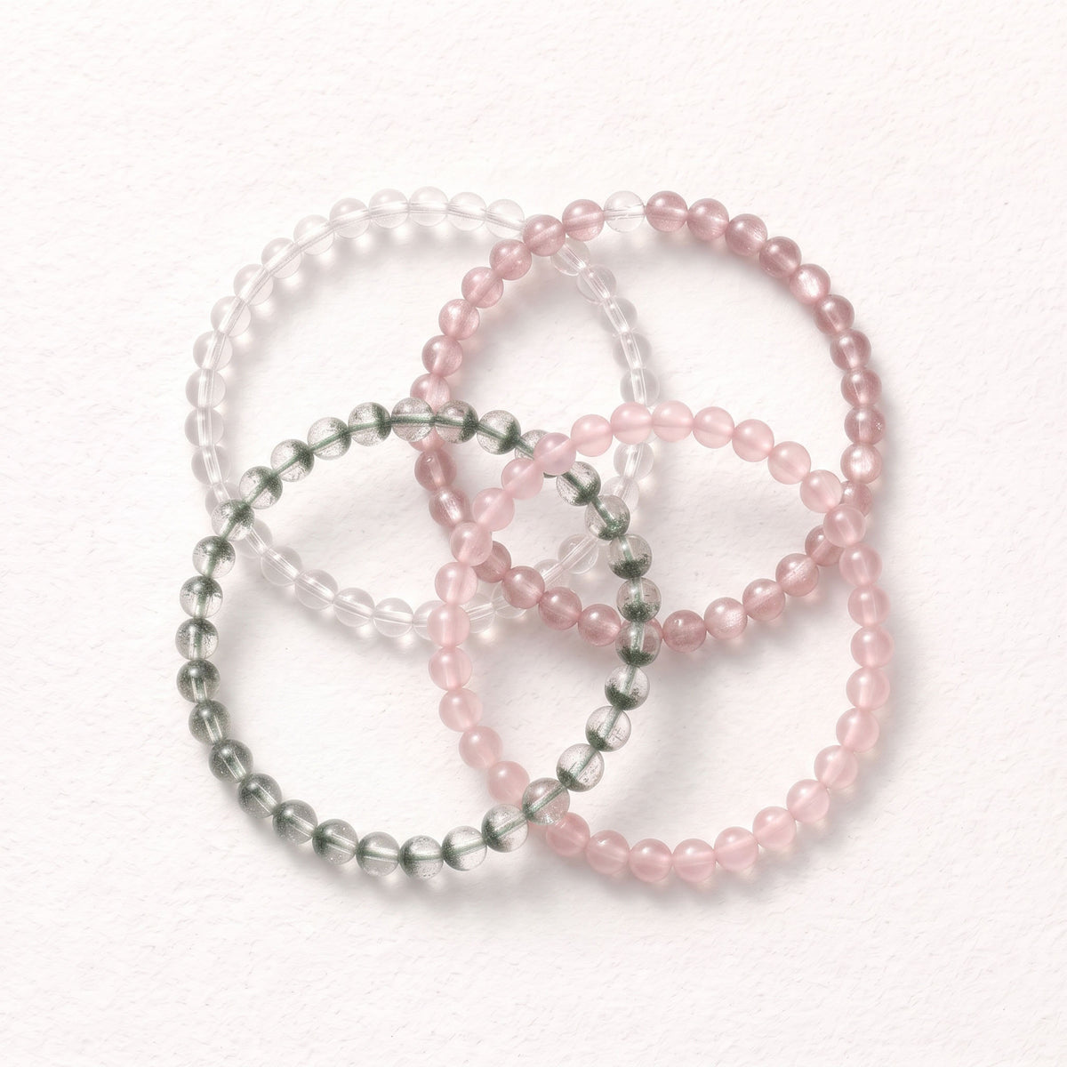 Heart Chakra Healing 4-Piece Bracelet Stack | Unconditional Love & Harmony Set