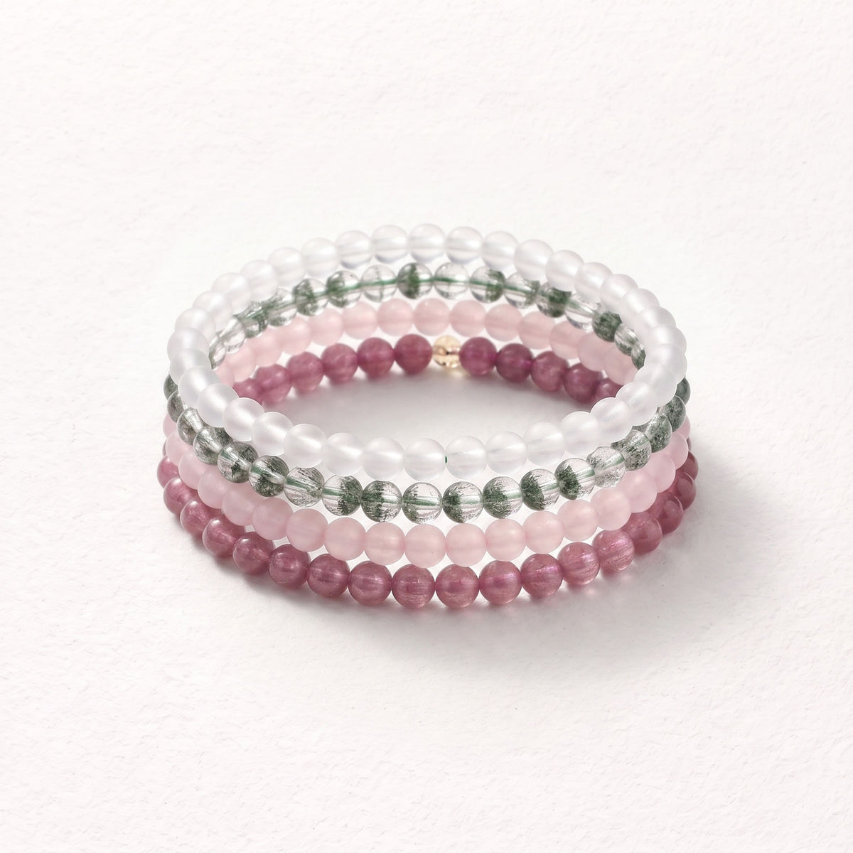 Heart Chakra Healing 4-Piece Bracelet Stack | Unconditional Love & Harmony Set