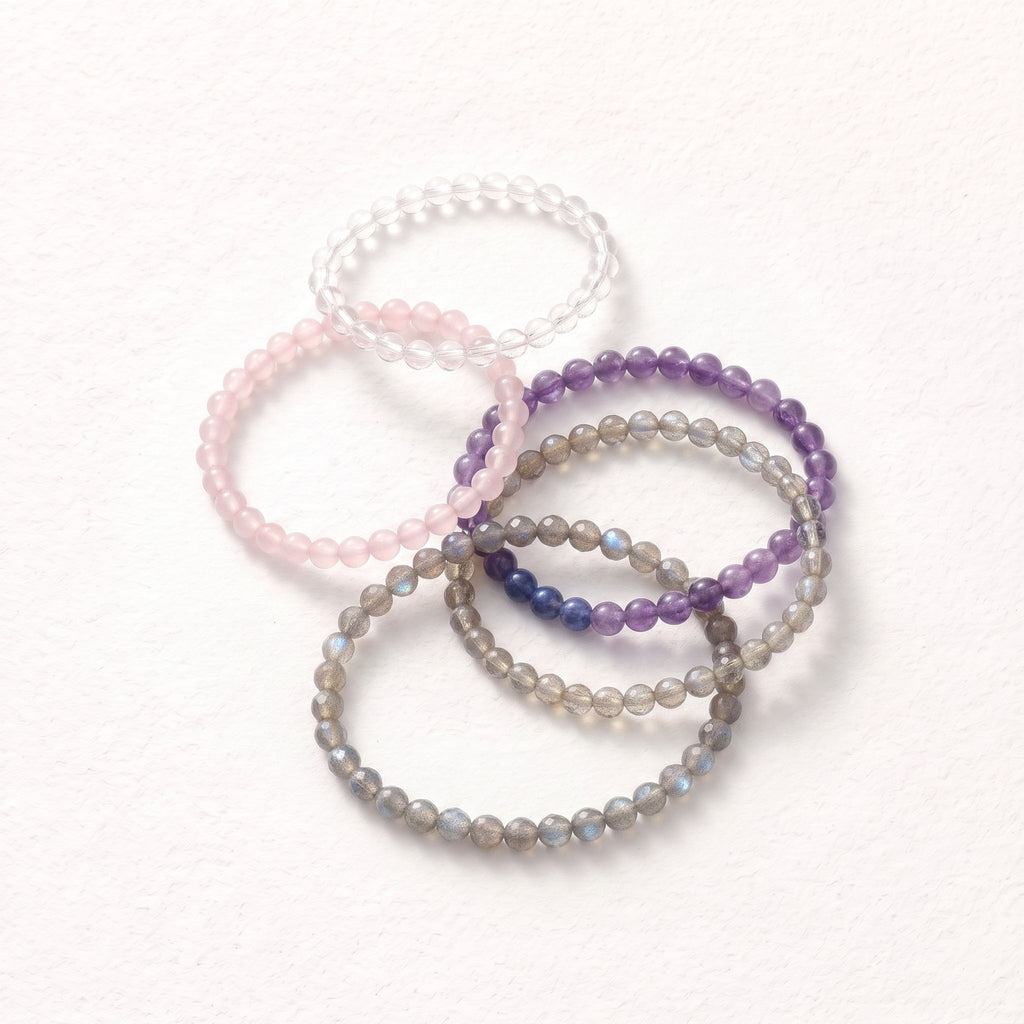 February Amethyst Serenity 4-Piece Bracelet Stack | Birthstone Wisdom Set