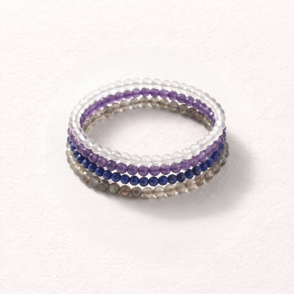 September Lapis Truth 4-Piece Bracelet Stack | Birthstone Wisdom Set