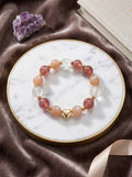 Scorpio Imperial Phoenix Wealth Crystal Bracelet | Rutilated & Skeletal Quartz Talisman
