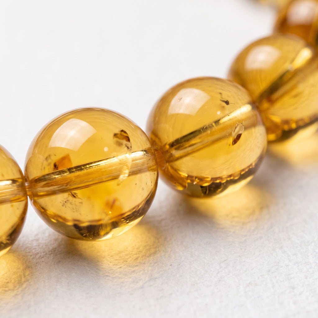 Natural Citrine Bead Bracelet, Radiant Vitality & Warm Balance Gemstone Jewelry