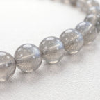 Natural Grey Moonstone Bead Bracelet, Serene Grace & Harmonious Flow Gemstone Jewelry
