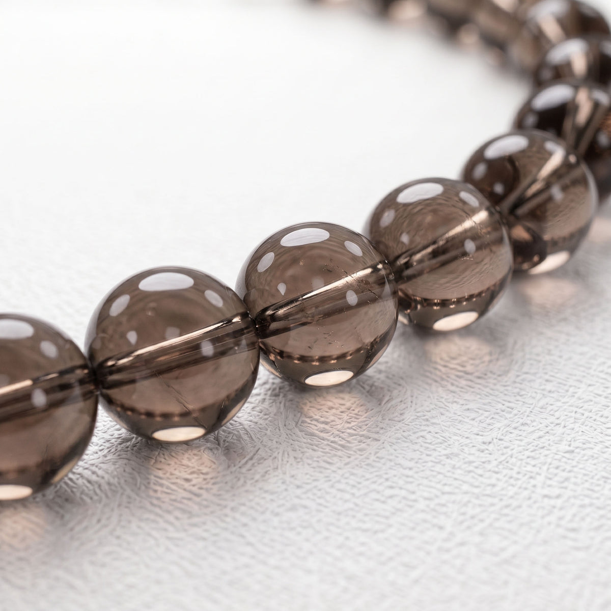 Natural Smoky Quartz Bead Bracelet, Warm Balance & Grounded Focus Gemstone Jewelry