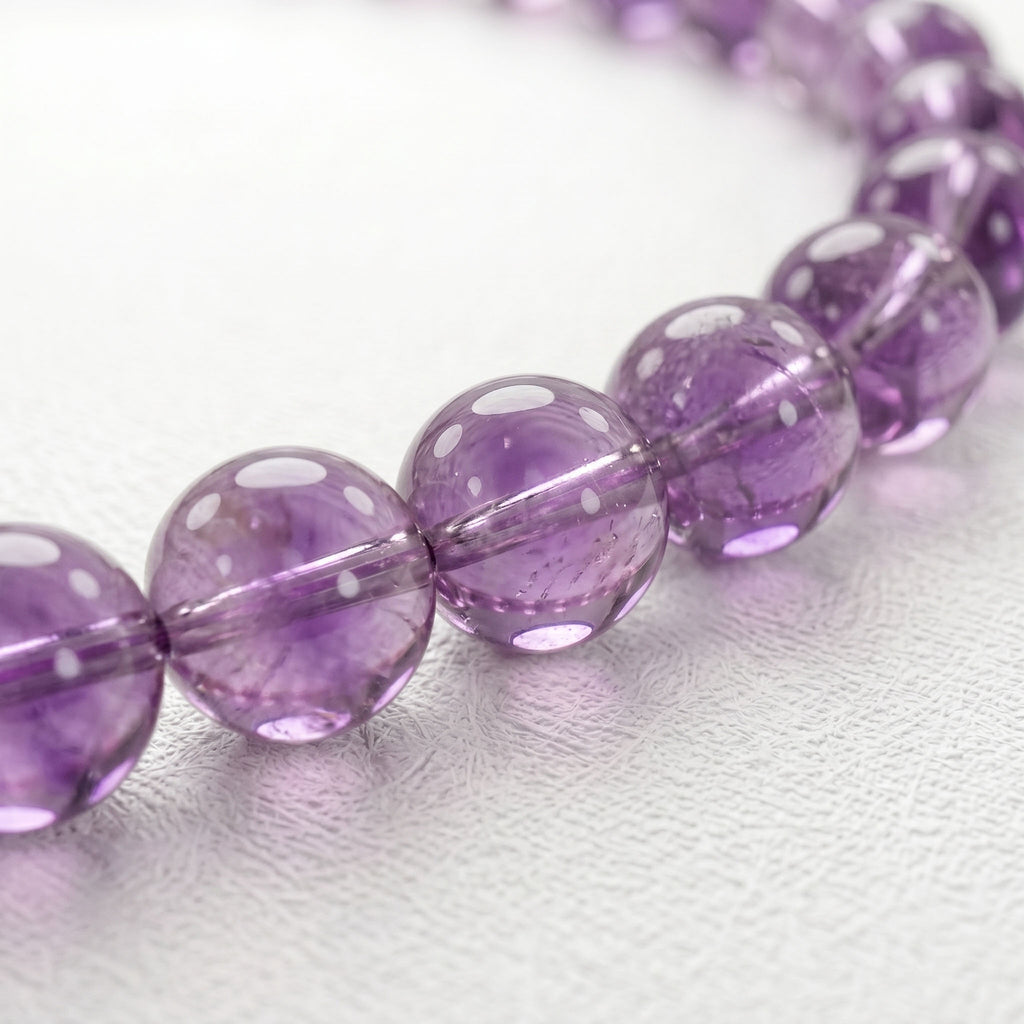 Natural Amethyst Bead Bracelet, Serene Calm & Harmonious Flow Gemstone Jewelry