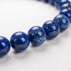 Natural Lapis Lazuli Bead Bracelet, Serene Calm & Harmonious Flow Gemstone Jewelry