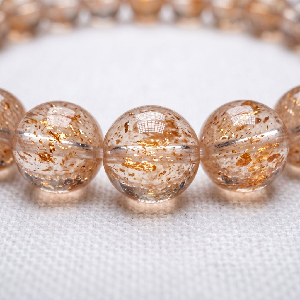 Natural Sunstone Bead Bracelet, Radiant Vitality & Warm Balance Gemstone Jewelry