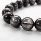 Natural Silver Sheen Obsidian Bracelet: Spiritual Protection & Intuition — Kailash Vein