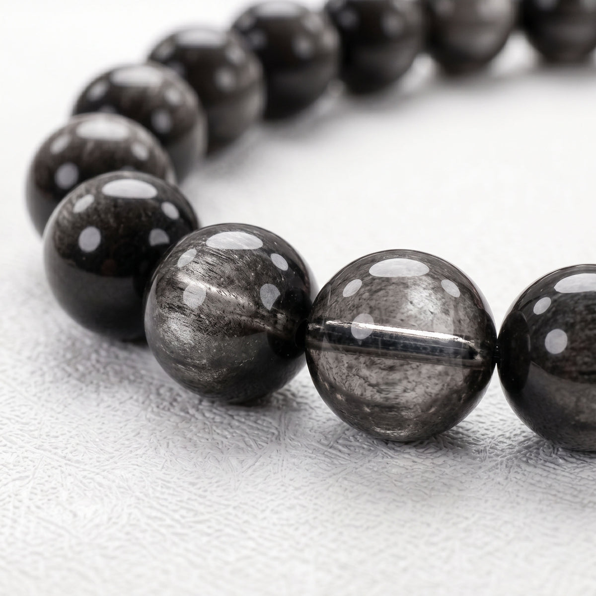 Natural Silver Sheen Obsidian Bracelet: Spiritual Protection & Intuition — Kailash Vein