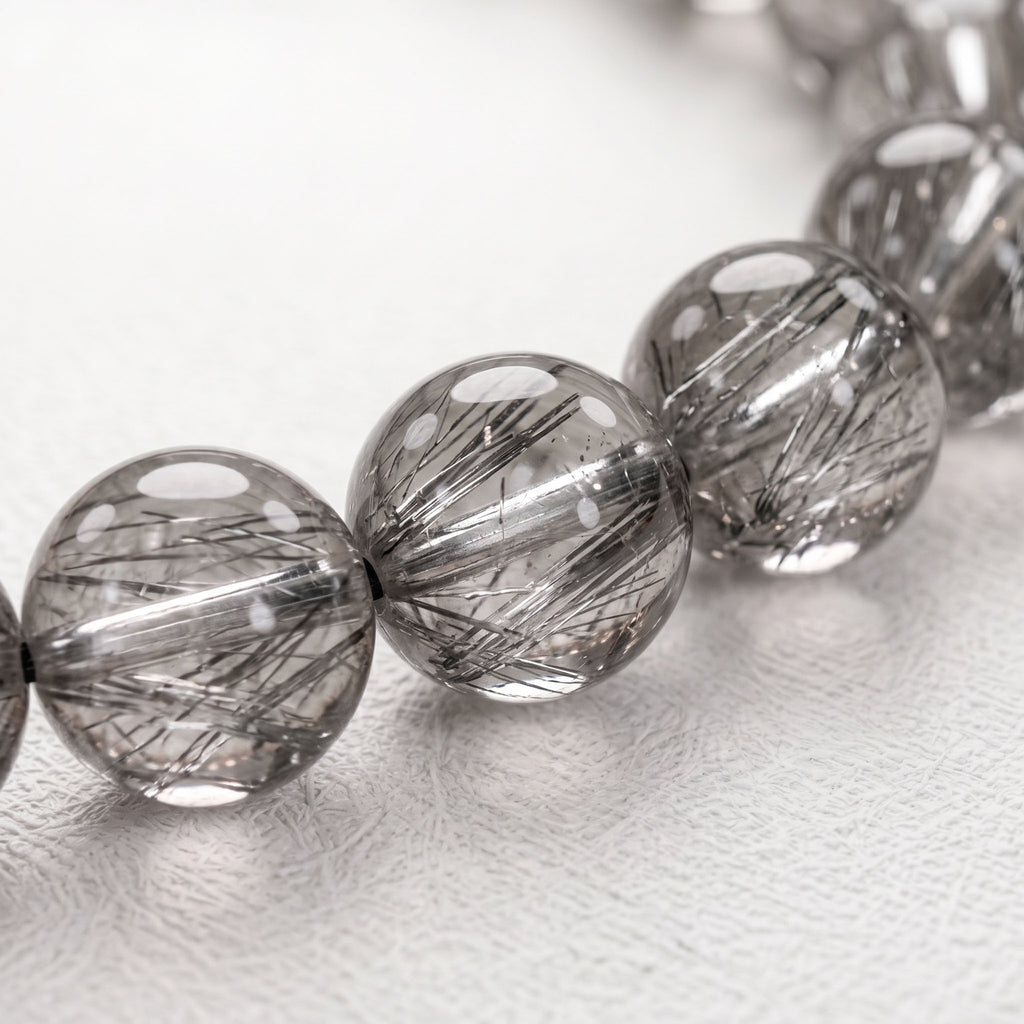 Silver Rutilated Quartz Bracelet | Purification & Precision