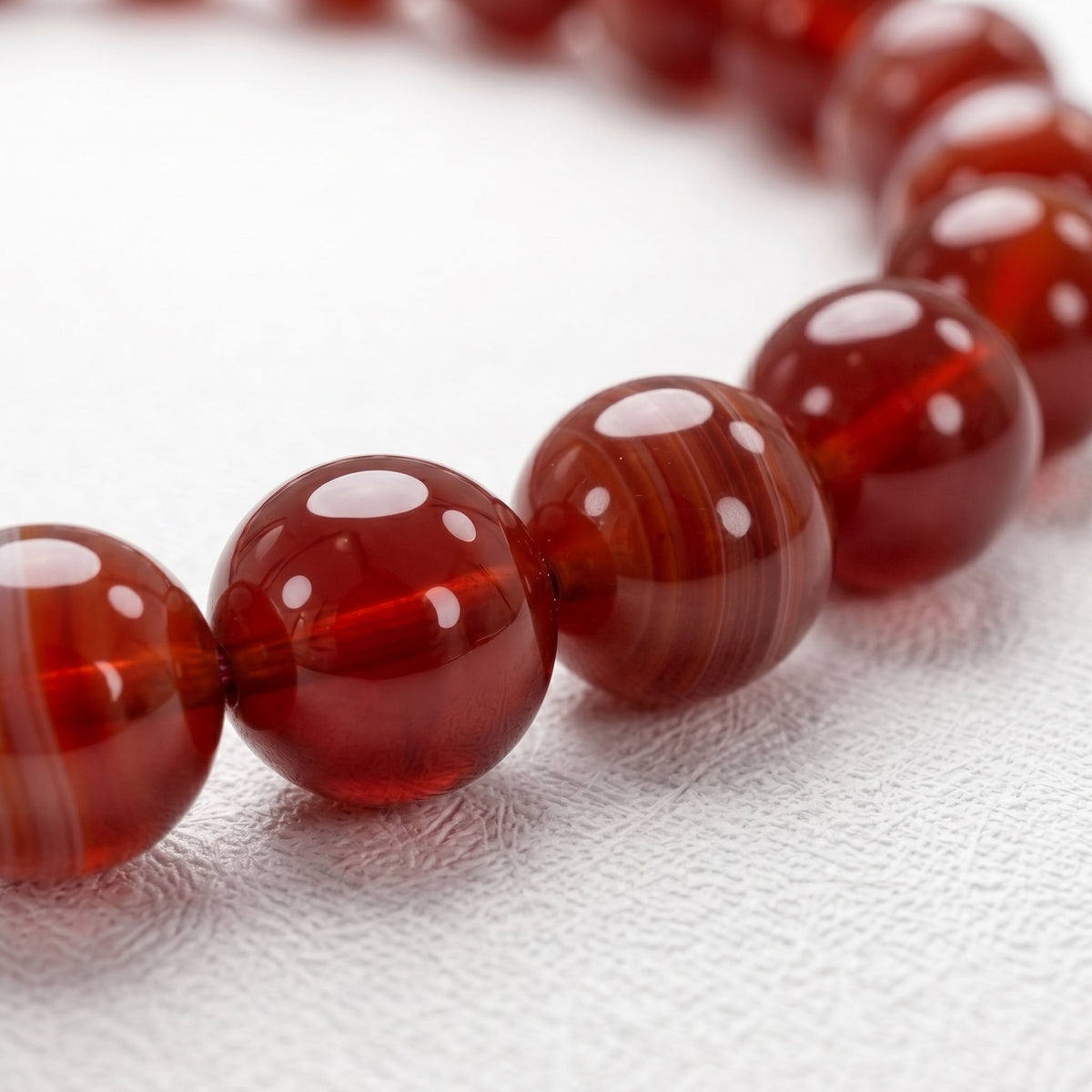 Natural Southern Red Agate Bead Bracelet, Radiant Vitality & Warm Balance Gemstone Jewelry