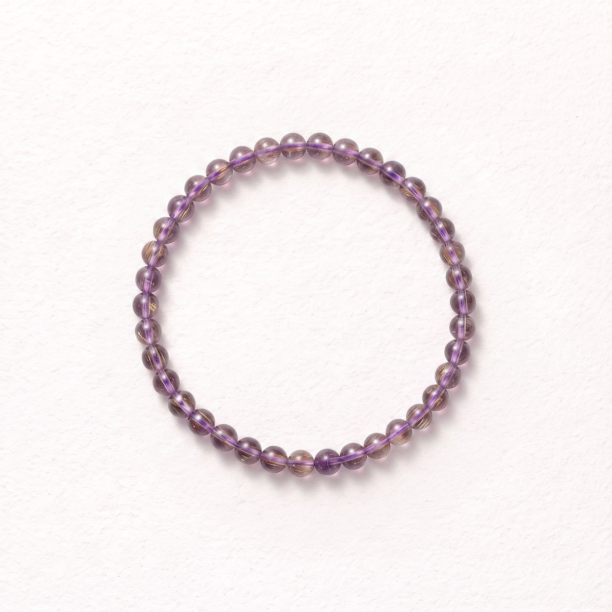 Natural Super Seven Quartz Bead Bracelet, Radiant Vitality & Harmonious Flow Gemstone Jewelry