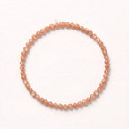 Natural Peach Moonstone Bead Bracelet, Serene Grace & Warm Balance Gemstone Jewelry