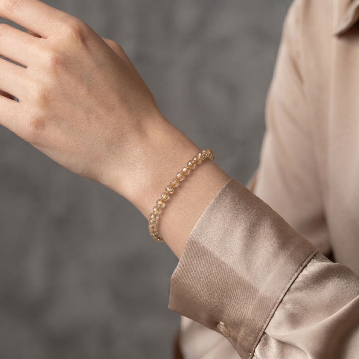 Gold Rutilated Quartz Bracelet | Wealth & Executive Power
