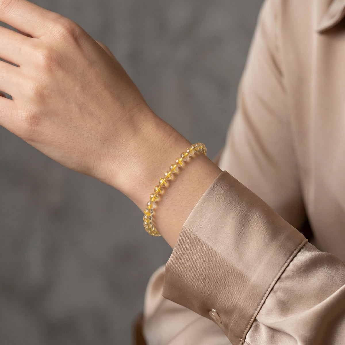 Yellow Phantom Quartz Bracelet | Opportunity & Wealth Manifestation