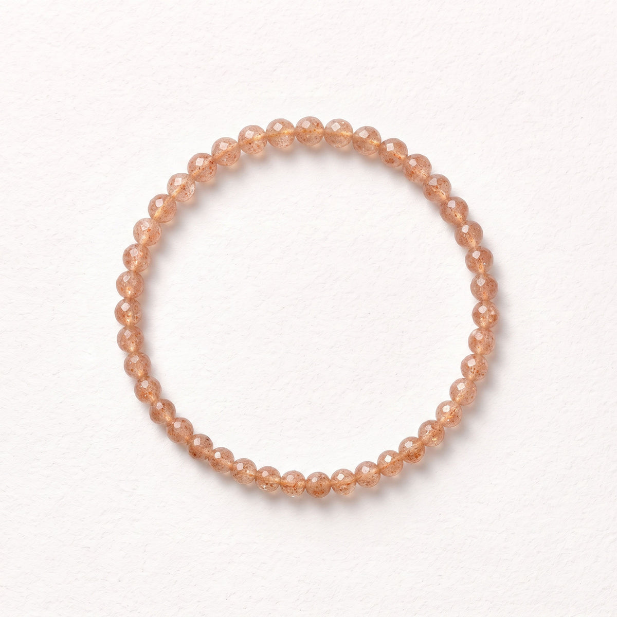 Natural Sunstone Bead Bracelet, Radiant Vitality & Warm Balance Gemstone Jewelry