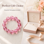 Premium Rose Quartz Beaded Bracelet | Hand-Polished Natural Gemstone Jewelry for Self-Love & Harmony