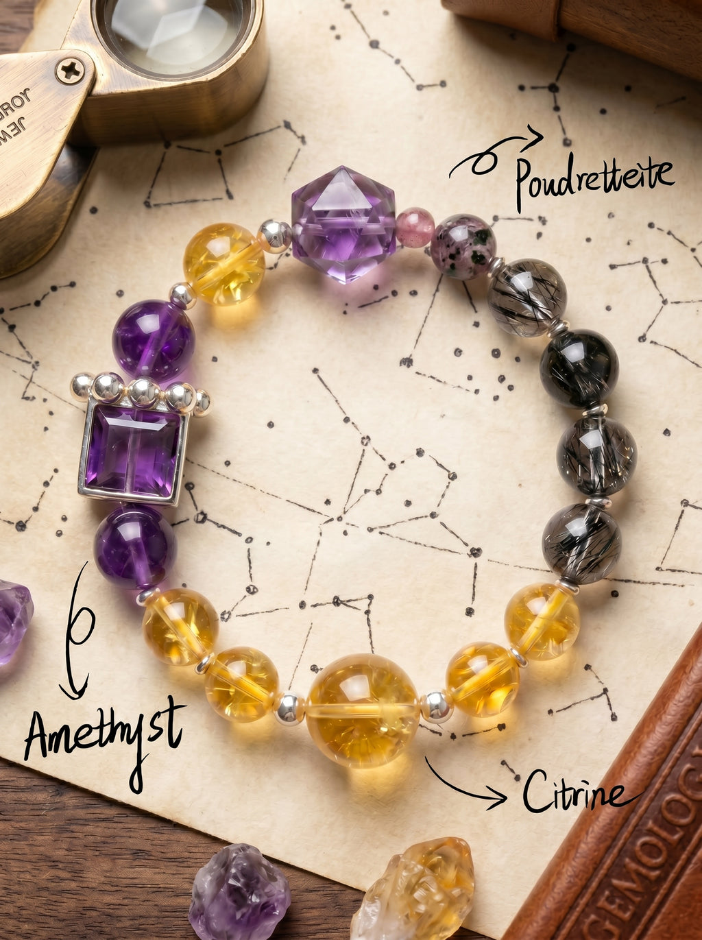 Gemini Sovereign Clarity Crystal Bracelet | Amazonite & Smoky Quartz Talisman