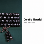 Natural African Ebony 108 Mala Beads Traditional Chinese Prayer Necklace (Artisanal Zen Edition)