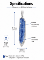 Natural Raw Blue Quartz Gold-Dipped Pendant: The Stone of Serenity — Alpine Zone