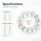 Premium Clear Quartz Beaded Bracelet | Hand-Polished Natural Gemstone Jewelry for Mindfulness & Balance