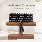 Natural African Ebony 108 Mala Beads Traditional Chinese Prayer Necklace (Artisanal Zen Edition)