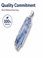 Natural Raw Blue Quartz Gold-Dipped Pendant: The Stone of Serenity — Alpine Zone