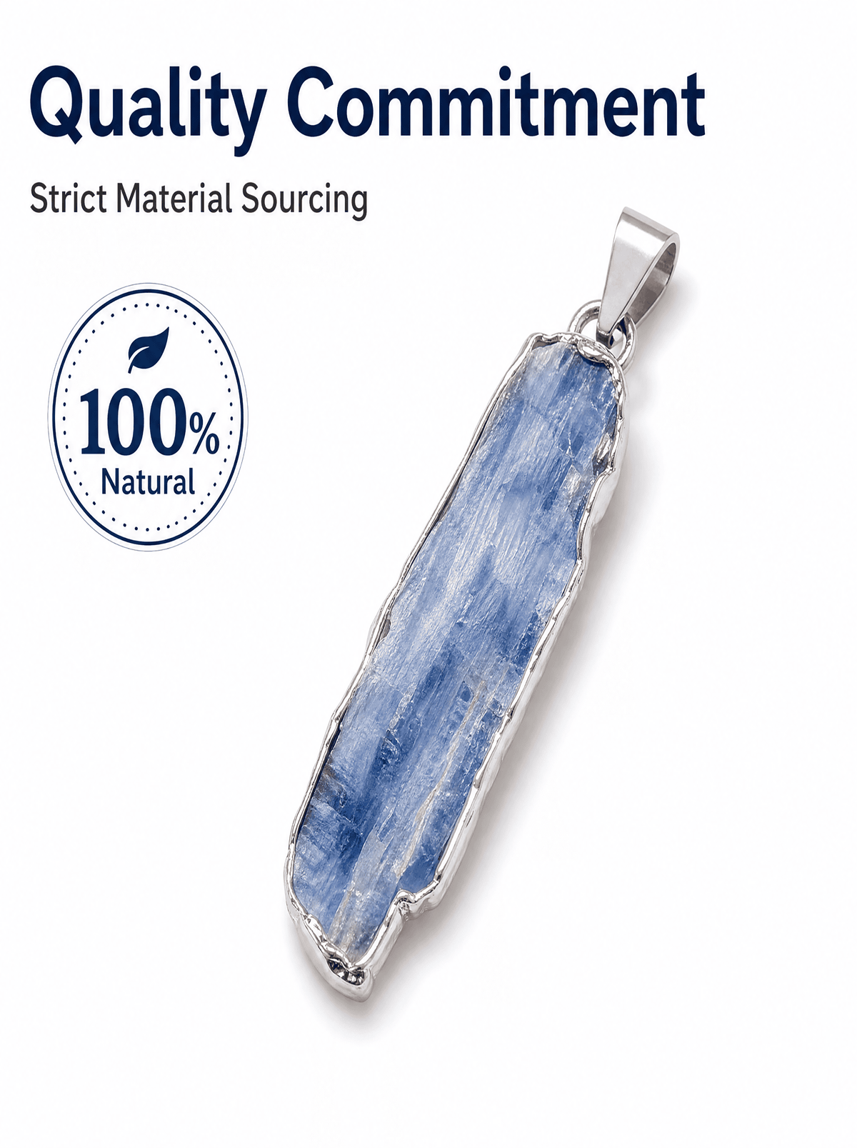 Natural Raw Blue Quartz Gold-Dipped Pendant: The Stone of Serenity — Alpine Zone
