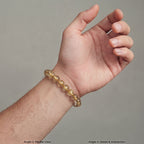 Natural Gold Rutilated Quartz Bracelet: Sovereign Abundance & Magnetic Ambition — Himalayan Ridge