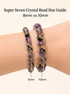 Premium Black Gold Super Seven Beaded Bracelet | Hand-Polished Natural Gemstone Jewelry for Wisdom & Balance