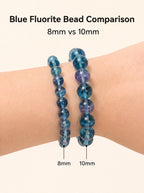 Premium Blue Fluorite Beaded Bracelet | Hand-Polished Natural Gemstone Jewelry for Clarity & Focus