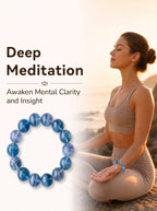 Premium Blue Fluorite Beaded Bracelet | Hand-Polished Natural Gemstone Jewelry for Clarity & Focus