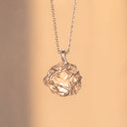 Raw Citrine Crystal Pendant | Sculpted Rose Gold Wire-Wrapped Stone Necklace