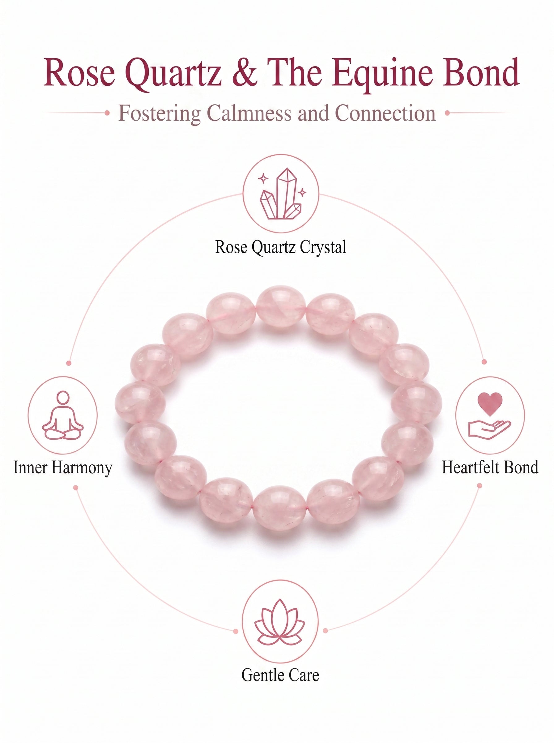 Premium Madagascar Rose Quartz Beaded Bracelet | Hand-Polished Natural Gemstone Jewelry for Elegance & Harmony