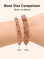Premium Red Rutilated Quartz Beaded Bracelet | Hand-Polished Natural Gemstone Jewelry for Power & Prosperity
