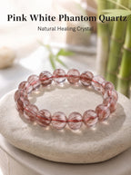 Premium Red Rutilated Quartz Beaded Bracelet | Hand-Polished Natural Gemstone Jewelry for Power & Prosperity