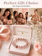 Premium Red Rutilated Quartz Beaded Bracelet | Hand-Polished Natural Gemstone Jewelry for Power & Prosperity