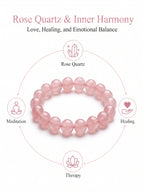 Premium Cherry Blossom Agate Beaded Bracelet | Hand-Polished Natural Gemstone Jewelry for Inner Peace & Grace