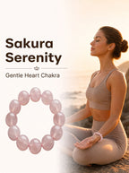 Premium Cherry Blossom Agate Beaded Bracelet | Hand-Polished Natural Gemstone Jewelry for Inner Peace & Grace