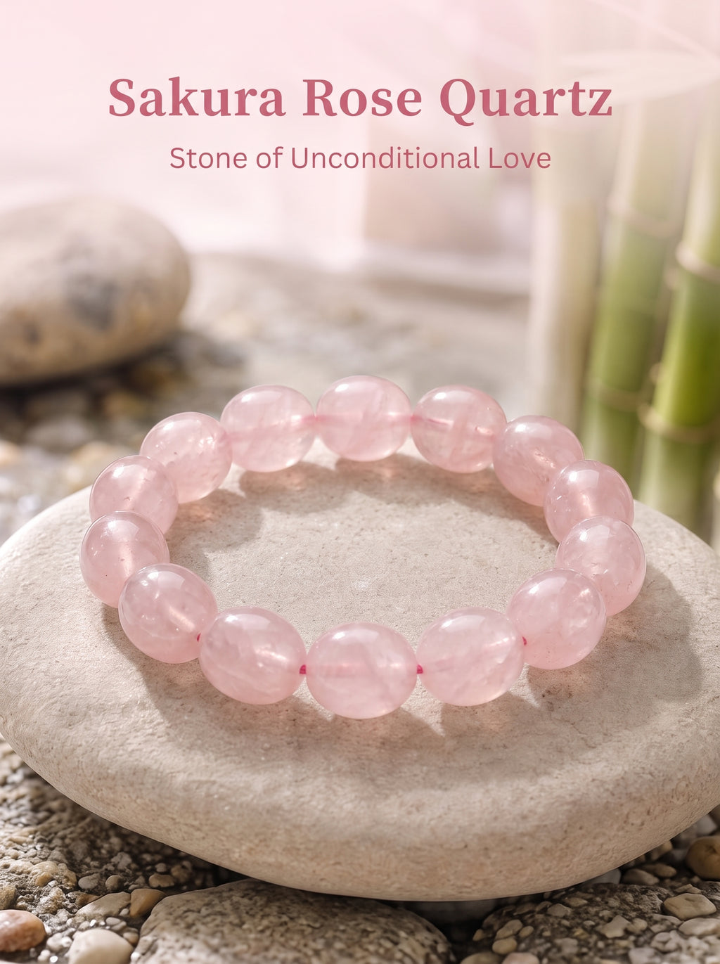 Premium Cherry Blossom Agate Beaded Bracelet | Hand-Polished Natural Gemstone Jewelry for Inner Peace & Grace