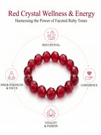 Premium Red Fire Quartz Beaded Bracelet | Hand-Polished Natural Gemstone Jewelry for Abundance & Passion