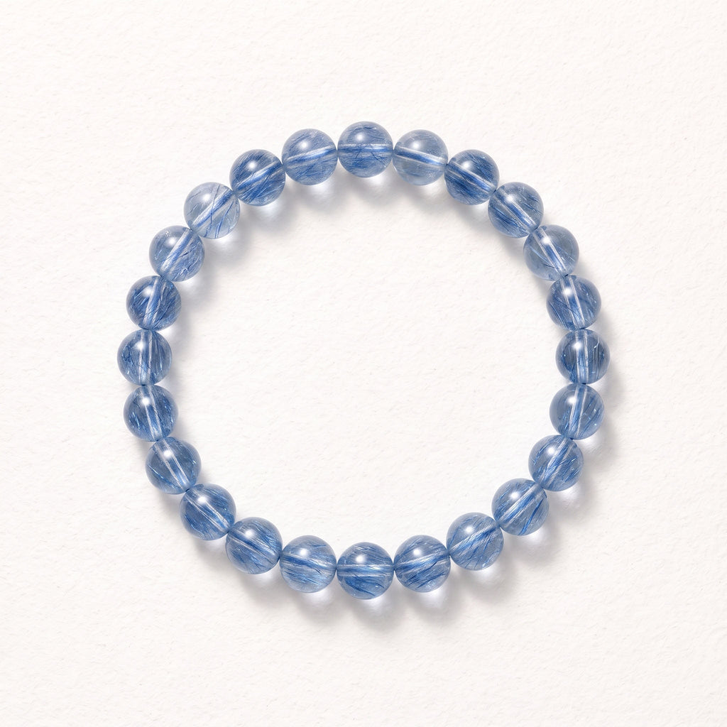 Natural Blue Rabbit Hair Quartz Bracelet: The Stone of Peace — Himalayan Ridge