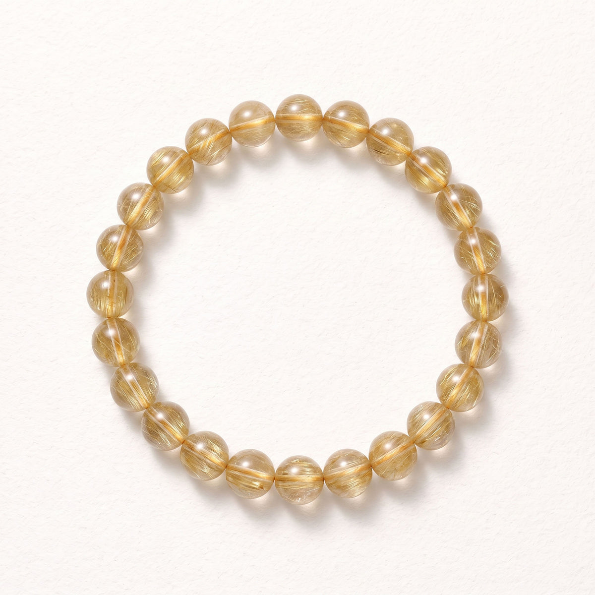 Natural Gold Rutilated Quartz Bracelet: Sovereign Abundance & Magnetic Ambition — Himalayan Ridge