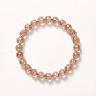 Natural Red Rutilated Quartz Bead Bracelet, Dynamic Vitality & Bold Energy Flow Gemstone Jewelry