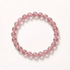 Natural Pink Rabbit Hair Quartz Bracelet | The Stone of Gentle Manifestation