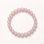 Natural Star Rose Quartz Bead Bracelet, Tender Affection & Harmonious Flow Gemstone Jewelry