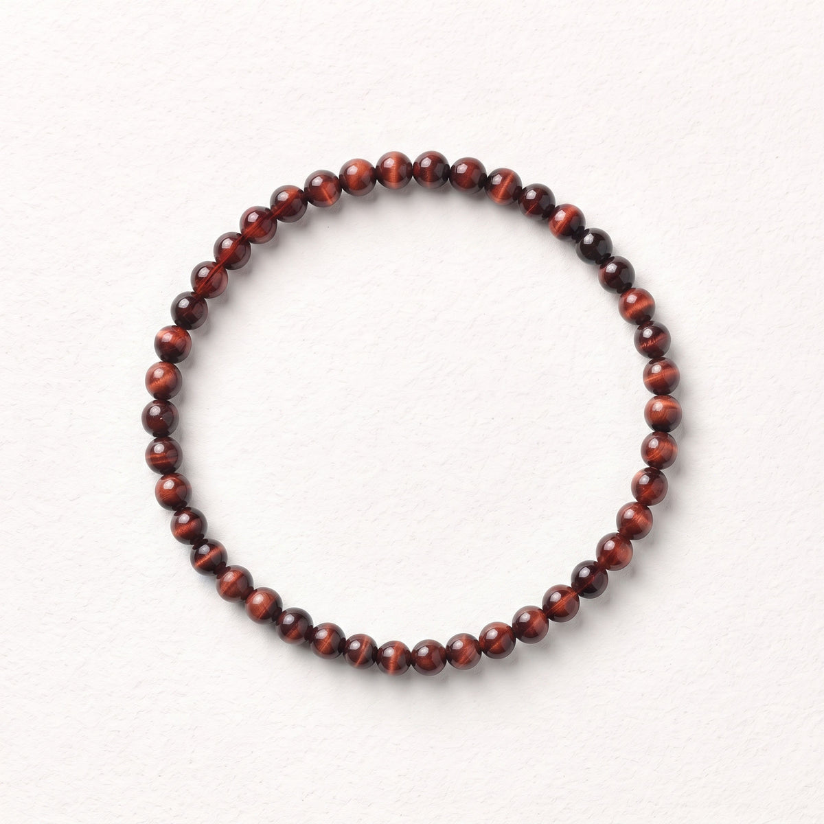 Natural Red Tigers Eye Bead Bracelet, Radiant Vitality & Grounded Focus Gemstone Jewelry