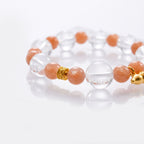 Clear Quartz & Peach Moonstone: Warm Vitality & Pure Illumination